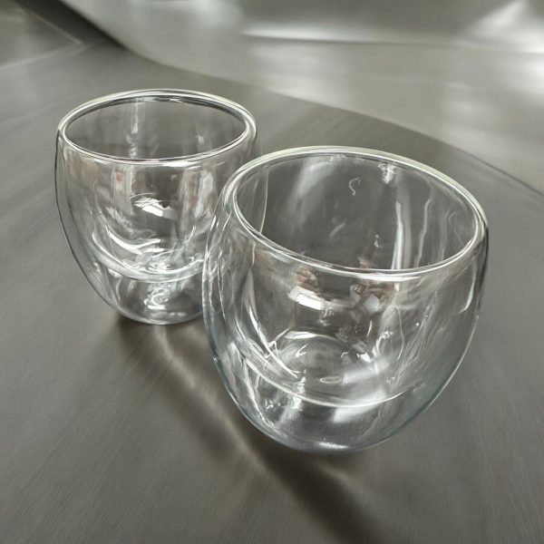 FILOZA Espresso- & Mokkagläser – 2er Set  Doppelwandige Thermogläser aus Glas, 80 ml